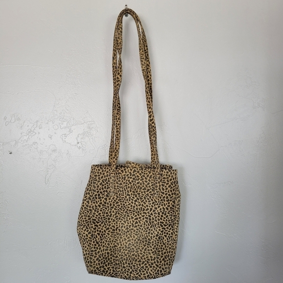 Nine West Cheetah Print Crossbody Bag Purse Brown Beige Leopard Small Mini Y2K - Picture 5 of 8